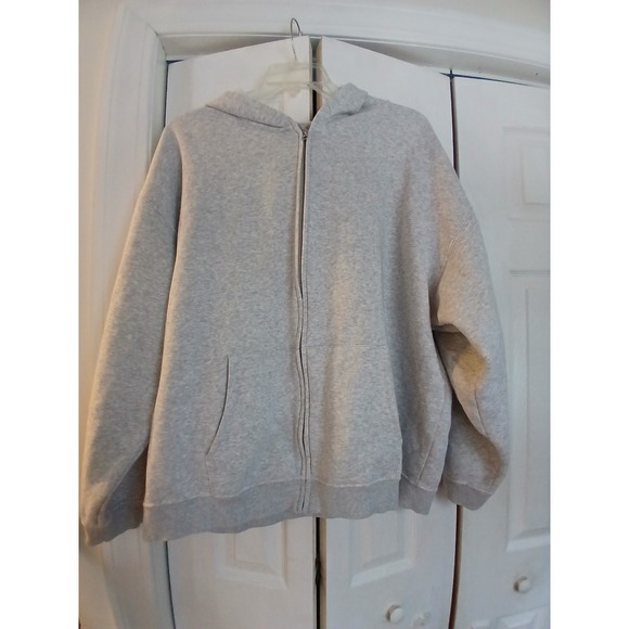 Skims Hoodie Women's XLarge LIGHT GRAY Full Zip Oversized Long Sleeve Casual - Picture 2 of 9